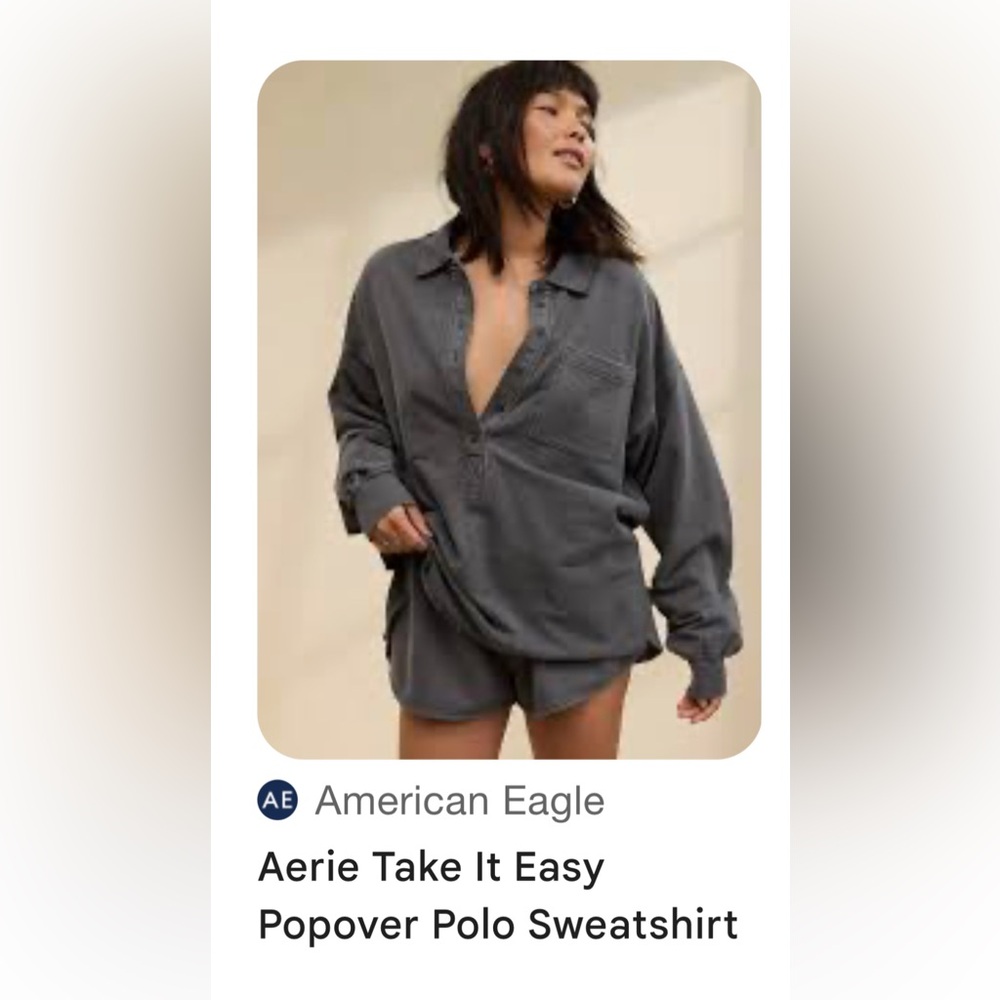 Aerie Take It Easy Popover Polo